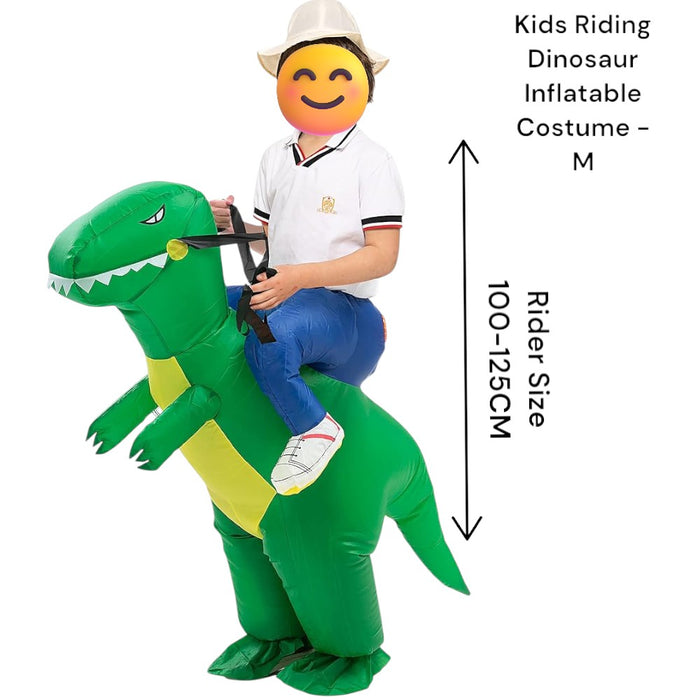 Green Inflatable Dinosaur Rider