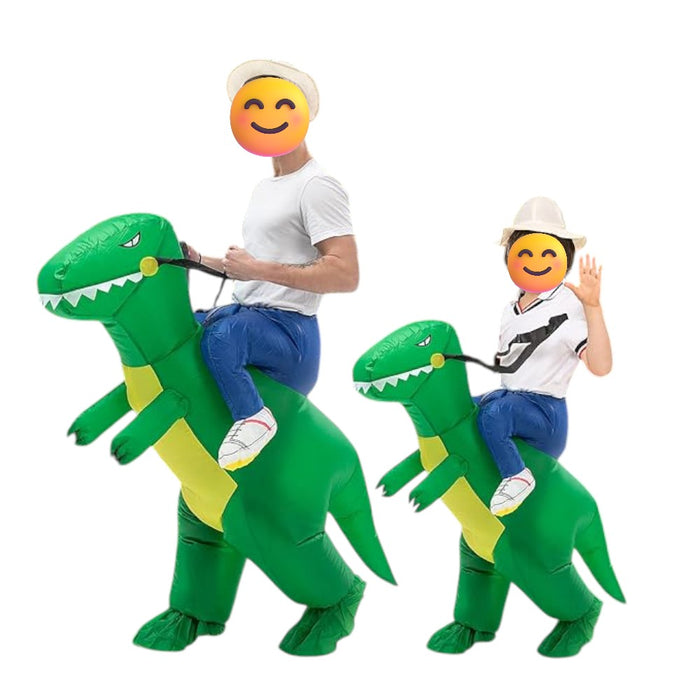 Green Inflatable Dinosaur Rider