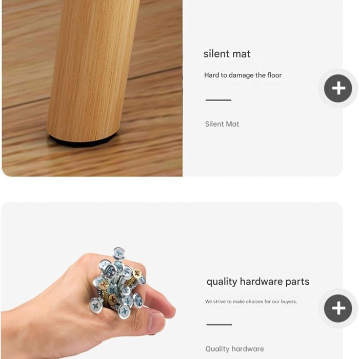 Round 2-Tier Wooden Side Table - 50cm