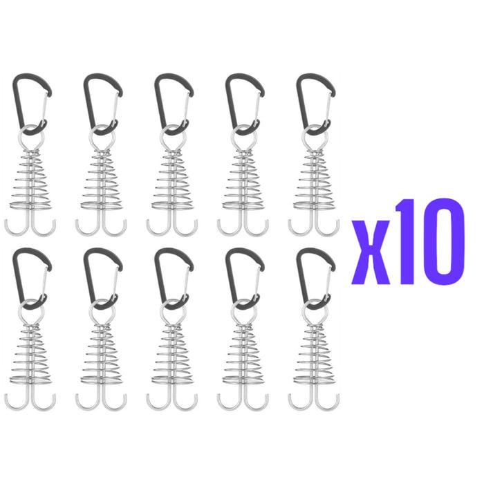 Spring Octopus Rope Buckles with D-Ring- 10Pcs