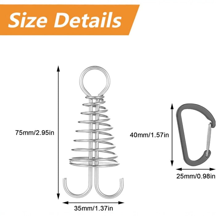 Spring Octopus Rope Buckles with D-Ring- 10Pcs