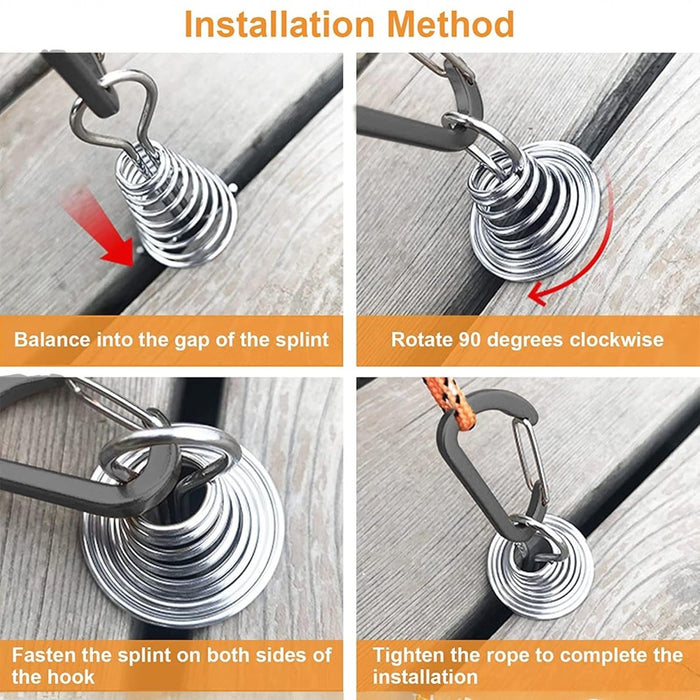 Spring Octopus Rope Buckles with D-Ring- 10Pcs