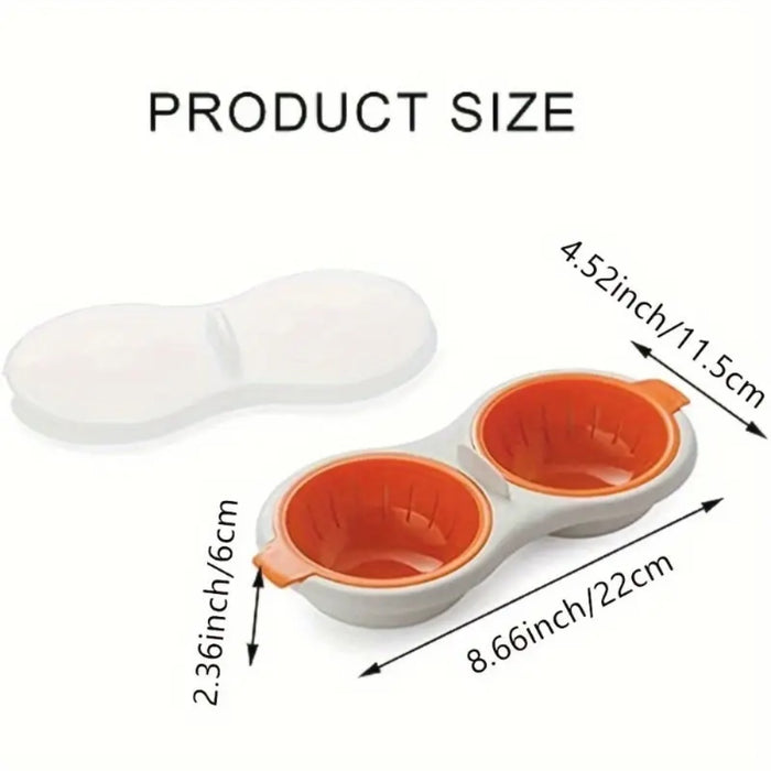 Microwave Egg Poacher Steamer Bowl- 2 Pack