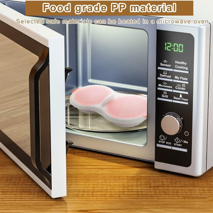 Microwave Egg Poacher Steamer Bowl- 2 Pack