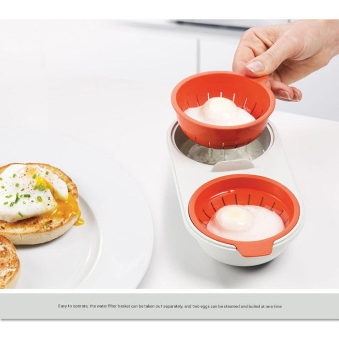 Microwave Egg Poacher Steamer Bowl- 2 Pack