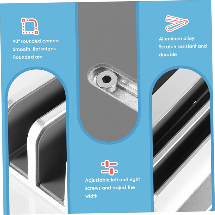 Adjustable Vertical Laptop Stand Dual Slot Aluminum Holder