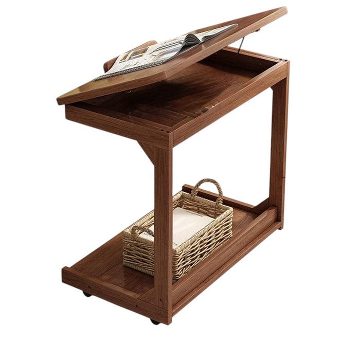 Flip-Top Mobile Coffee Table with Storage