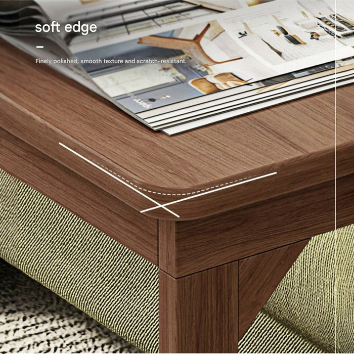 Flip-Top Mobile Coffee Table with Storage