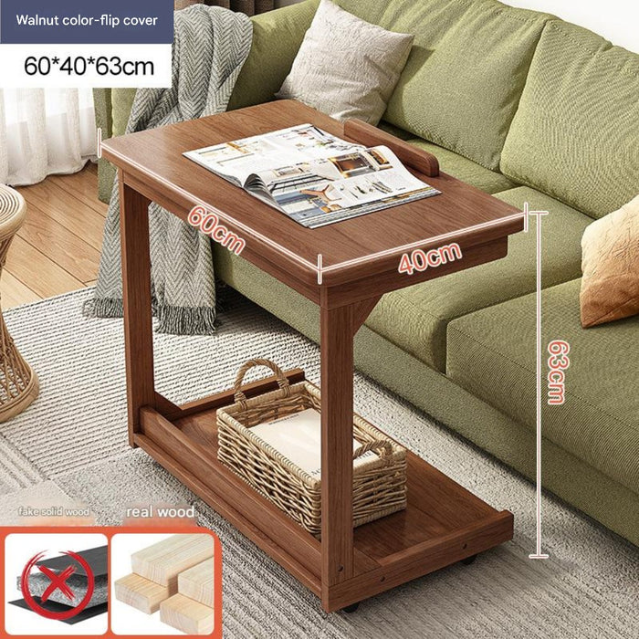 Flip-Top Mobile Coffee Table with Storage