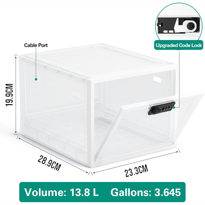 Fridge Lock Box Snack Storage Organizer with Combination Code