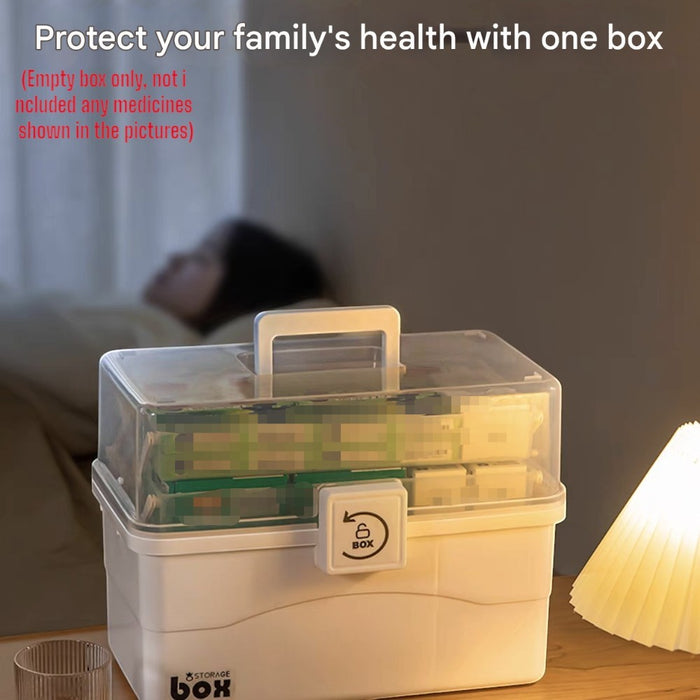 Large Capacity Portable First Aid Kit with Carry Handle