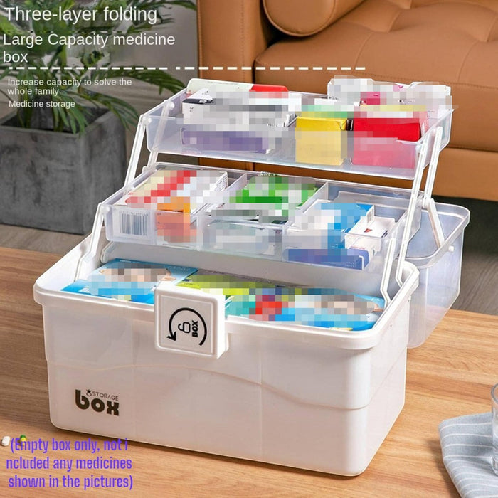 Large Capacity Portable First Aid Kit with Carry Handle