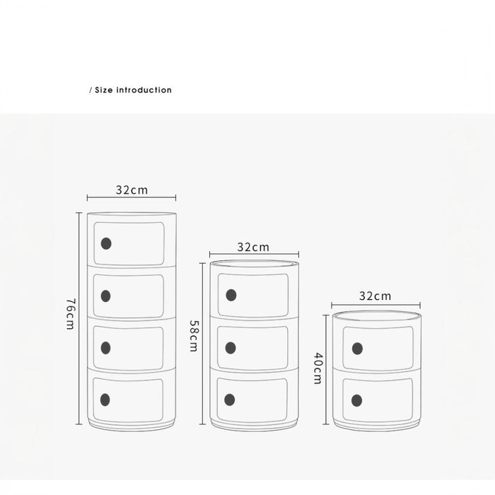 Nordic Style Round Storage Cabinet