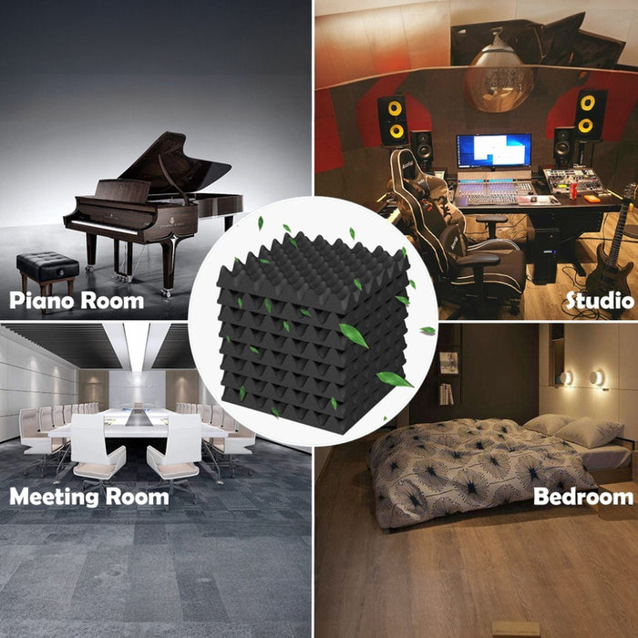 Self-Adhesive Acoustic Foam Panels- 12 Pack