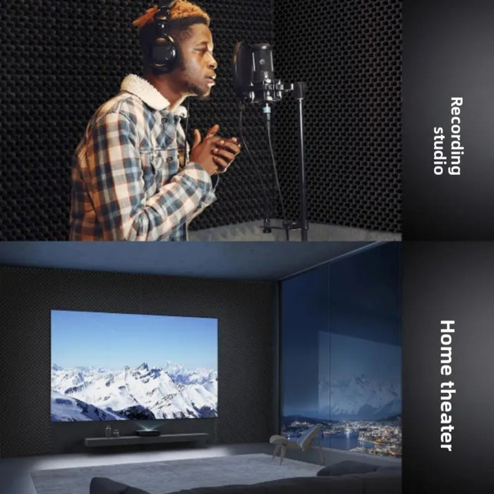 Self-Adhesive Acoustic Foam Panels- 12 Pack