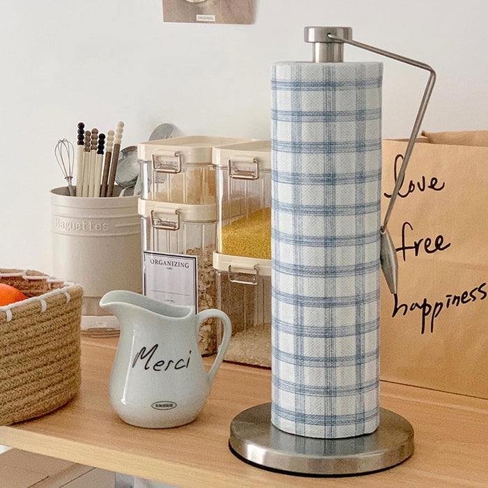 Stainless Steel Paper Towel Holder with Weighted Base and Tension Arm