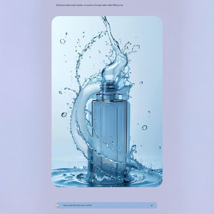 Flat Spray Mop Set – Includes 5 Microfiber Pads Scraper Water Tank