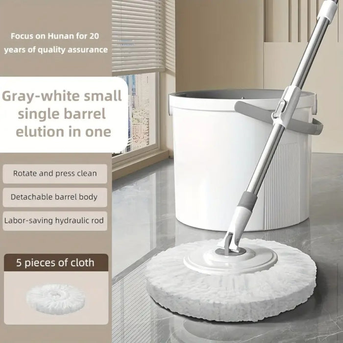 Spin Mop and Bucket Set – 360° Rotating Microfiber Mop with Telescopic Handle