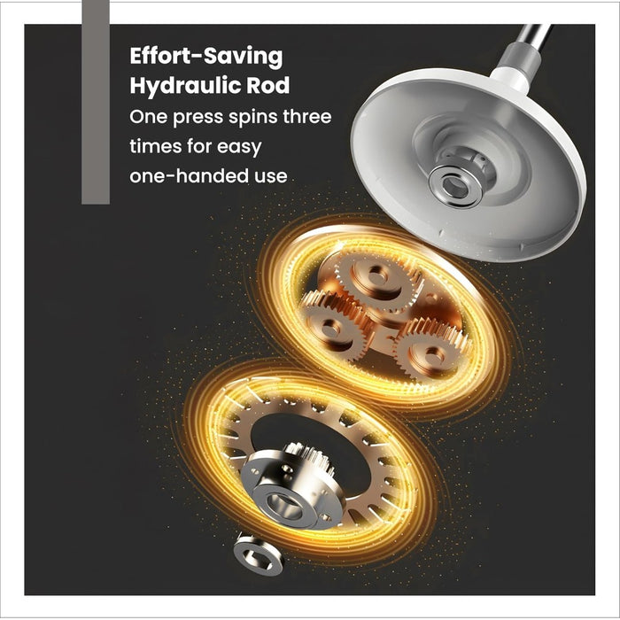 Spin Mop and Bucket Set – 360° Rotating Microfiber Mop with Telescopic Handle