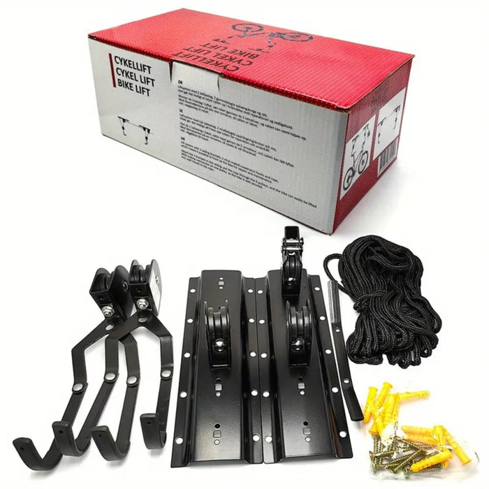 Ceiling Mounted Bike and Kayak Storage Hoist Garage Ceiling Pulley System