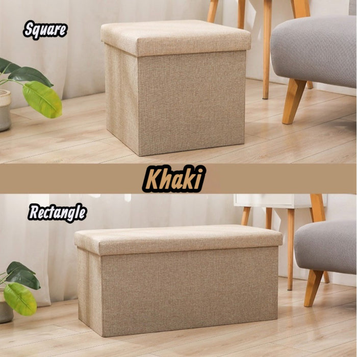 Foldable Storage Ottoman Bench