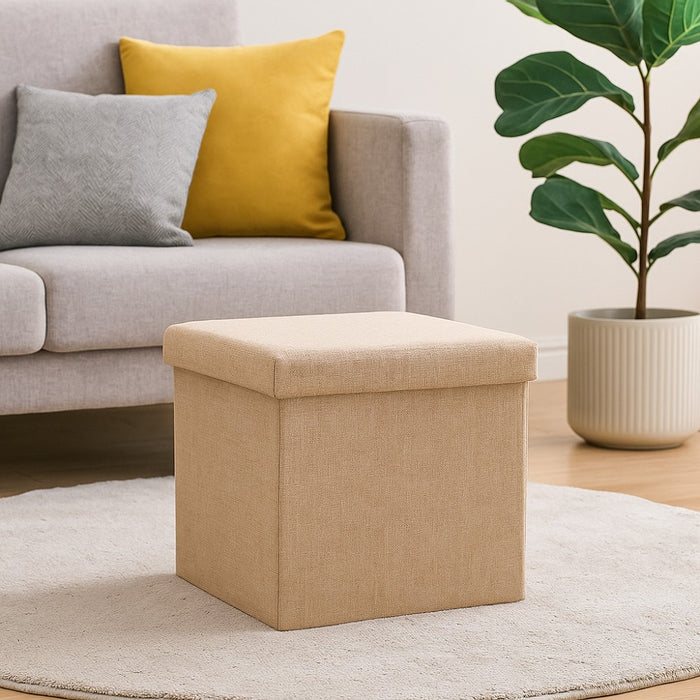 Foldable Storage Ottoman Bench