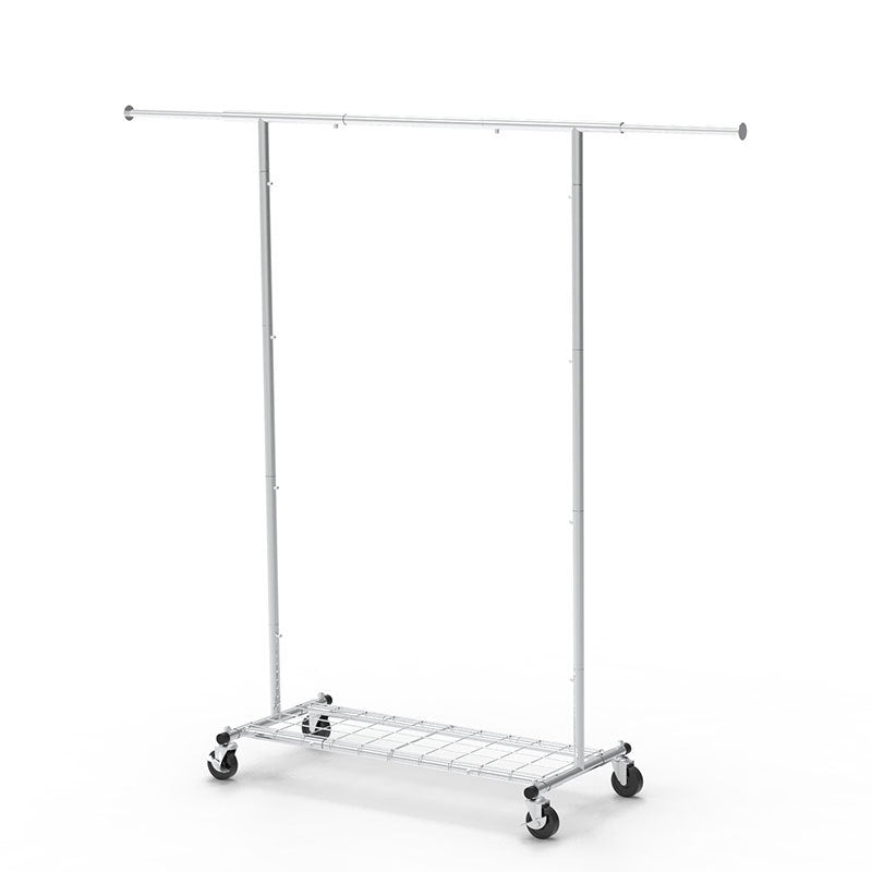 Portable Single Rod Height Adjustable Clothes Rack — Off The Back
