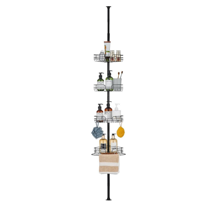 Tension Pole Shower Caddy Adjustable Bathroom Storage Rack