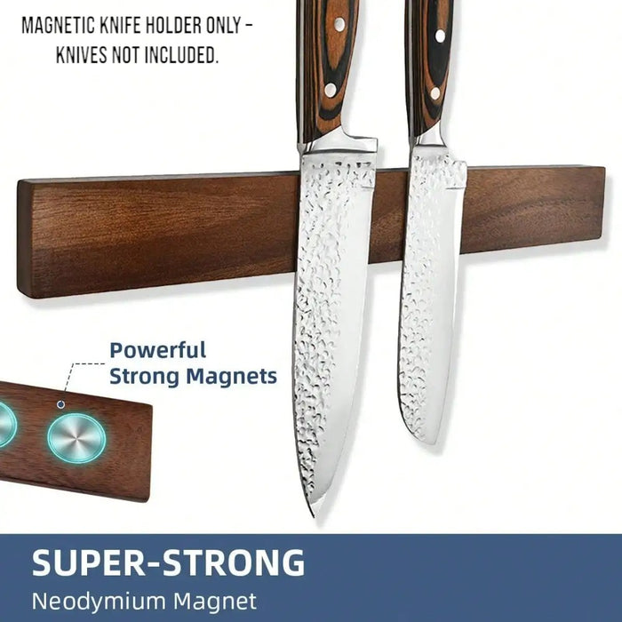 Magnetic Wooden Knife Holder – 41cm Wood Strip