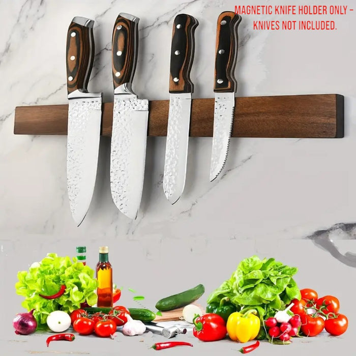 Magnetic Wooden Knife Holder – 41cm Wood Strip