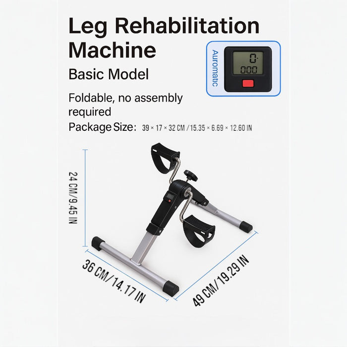 Folding Pedal Exerciser Mini Under Desk Bike