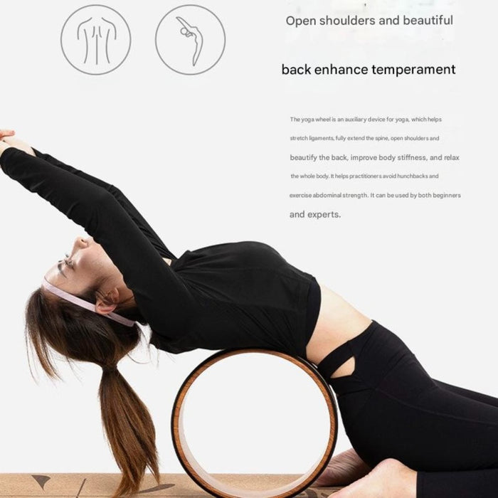 Cork Yoga Wheel for Yoga Poses and Backbends Inversions