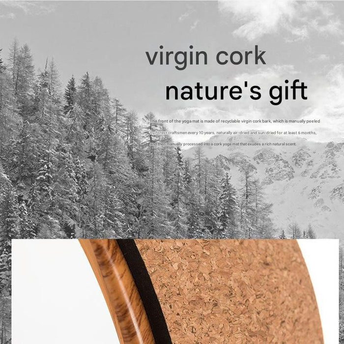 Cork Yoga Wheel for Yoga Poses and Backbends Inversions