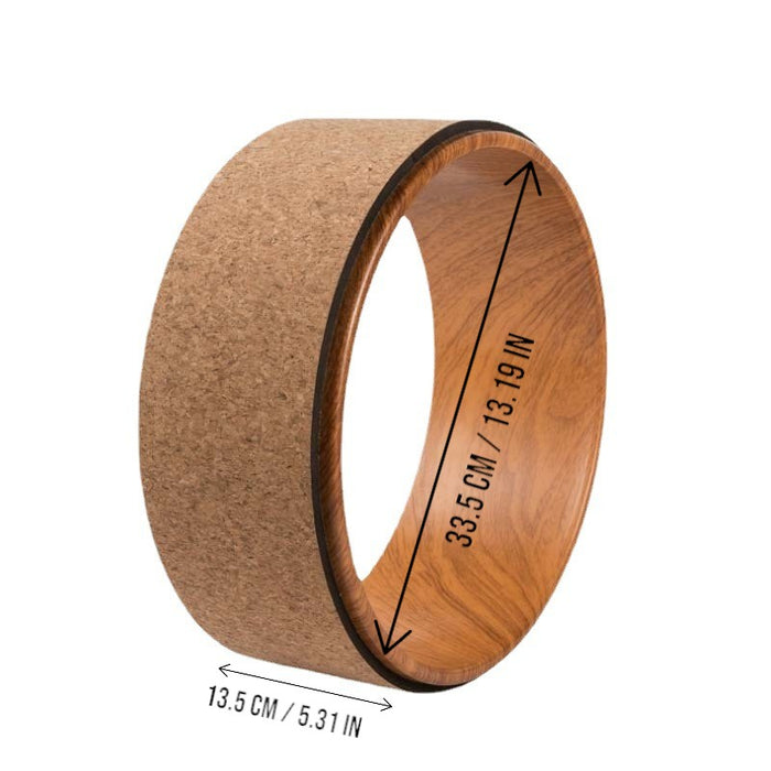 Cork Yoga Wheel for Yoga Poses and Backbends Inversions