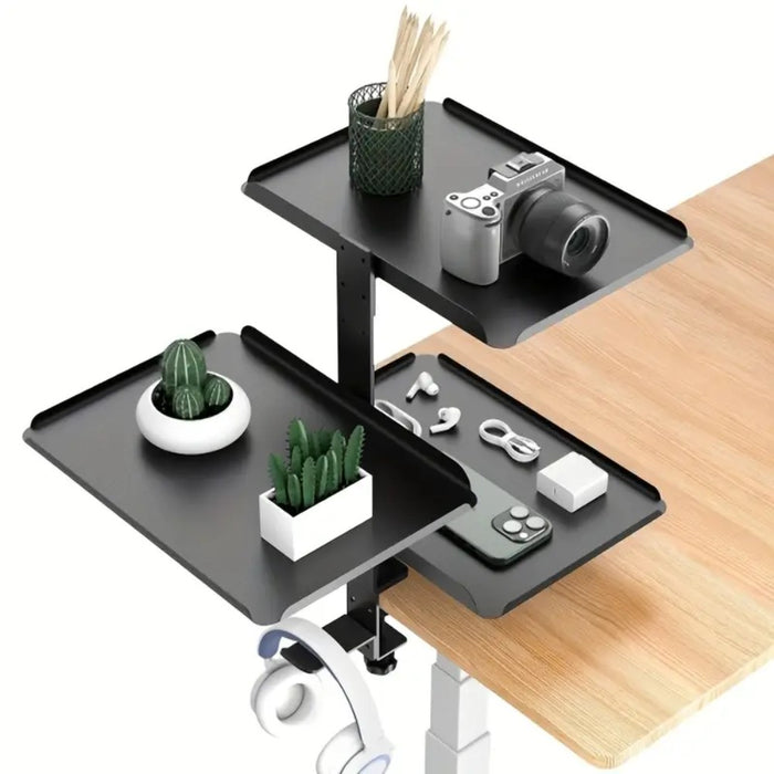 Clamp On Desk Shelf with 3 Adjustable Trays
