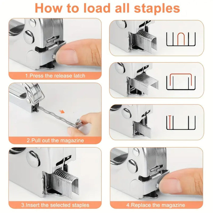 Staple Gun Kit with 3000 Staples and Remover