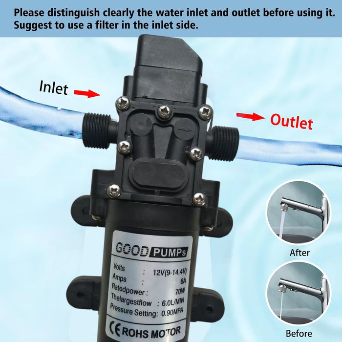 12V 70W DC Water Pump