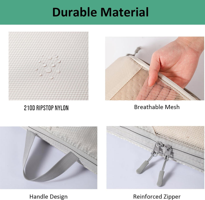 Compression Packing Cubes Travel Luggage Organizer Set- 6pcs