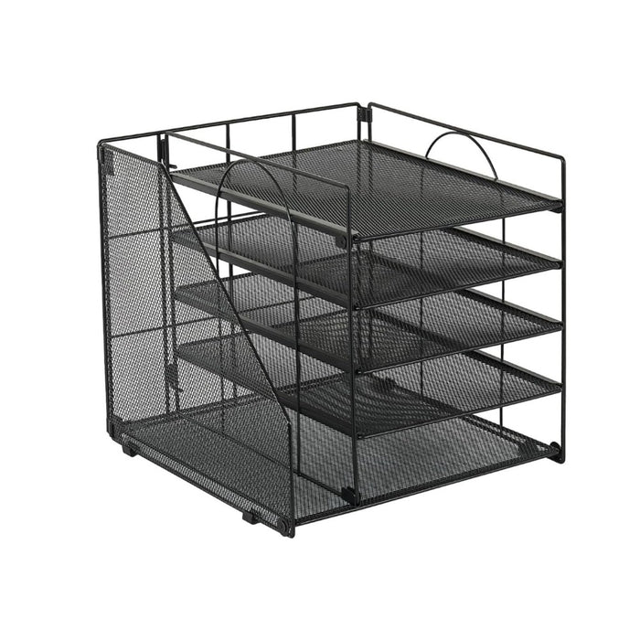 5 Tier Paper Tray Organizer with File Holder