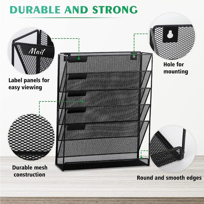 6 Tier Mesh File Organizer