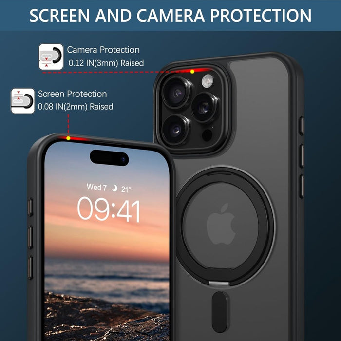 iPhone  Case with 360°Rotatable Magnetic Ring Stand