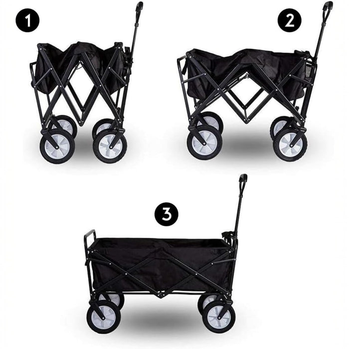 150L Folding Outdoor Utility Wagon Heavy Duty Camping Cart