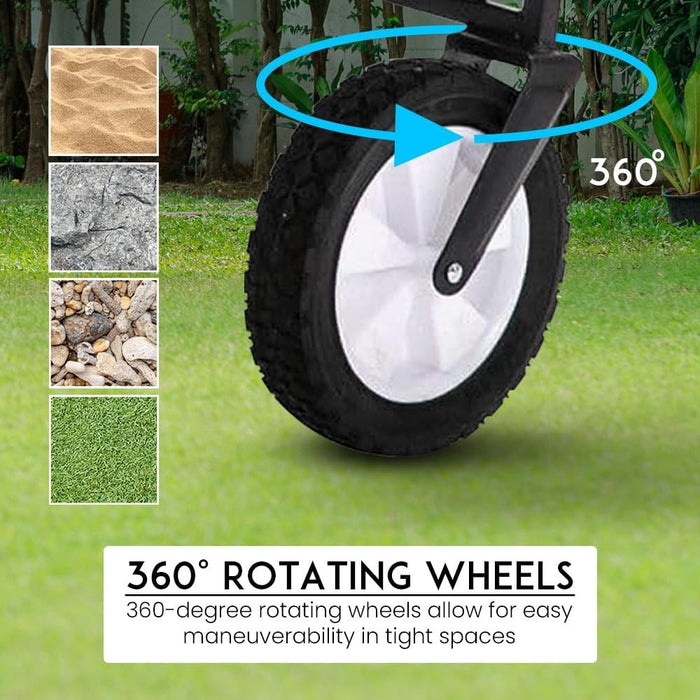 150L Folding Outdoor Utility Wagon Heavy Duty Camping Cart