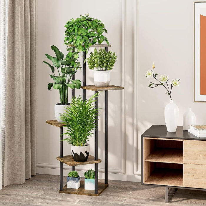 5 Tier Plant Stand Indoor Corner Flower Shelf with MDF Boards