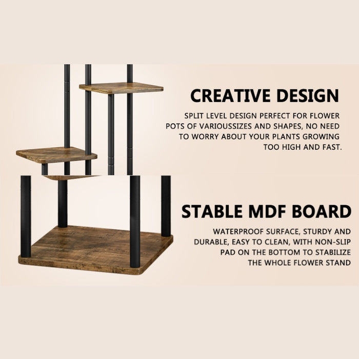 5 Tier Plant Stand Indoor Corner Flower Shelf with MDF Boards