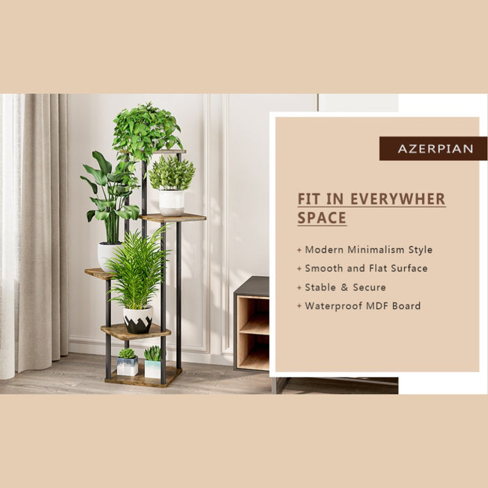 5 Tier Plant Stand Indoor Corner Flower Shelf with MDF Boards