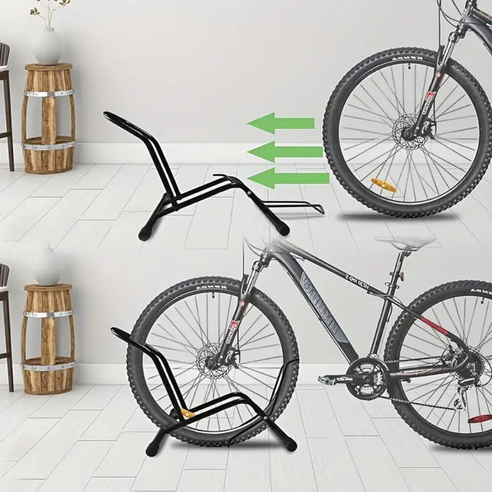 Removable L-Type Push-In Bicycle Floor Stand