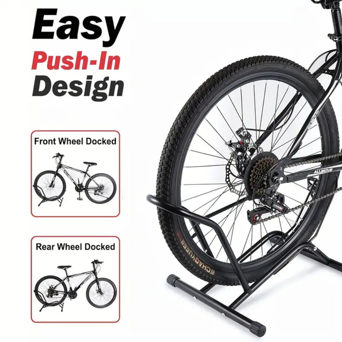 Removable L-Type Push-In Bicycle Floor Stand