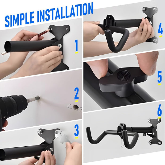 Foldable Bicycle Hanger with Extendable Arm