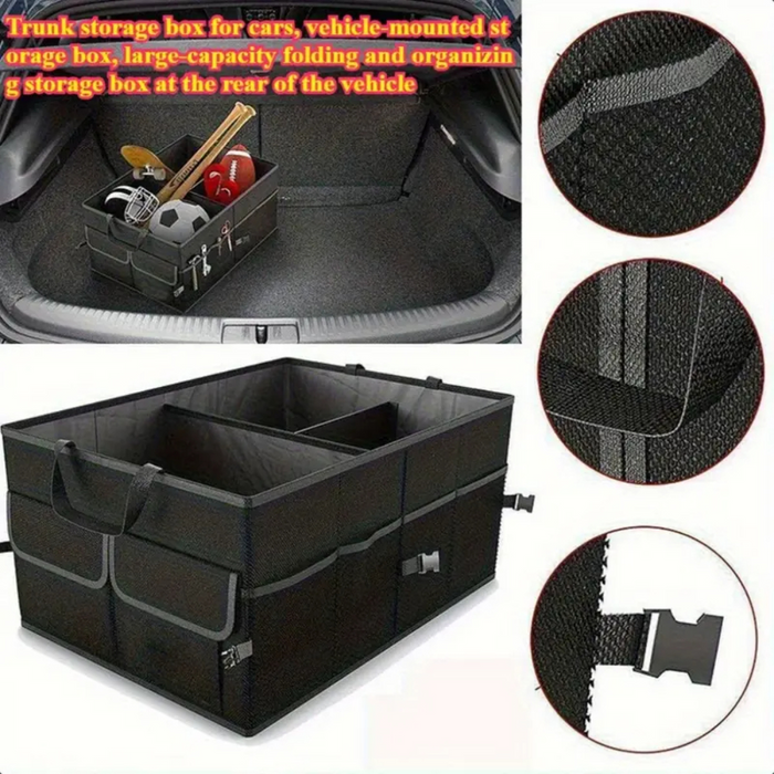 Car Trunk Organizer with Lid – 60L Foldable Storage Box